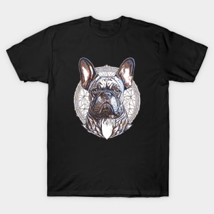 Regal French Bulldog Mandala Style T-Shirt